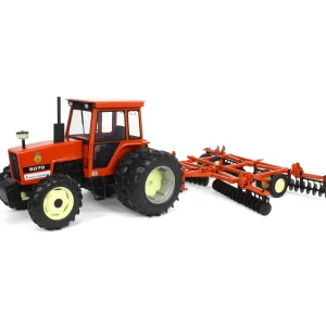 Manufacturer_SpecCast Tractors | Implements<1/16 Allis Chalmers 6070 FWA with Rear Duals & Orange Wing Disc, 2024 Iowa FFA Limited Edition