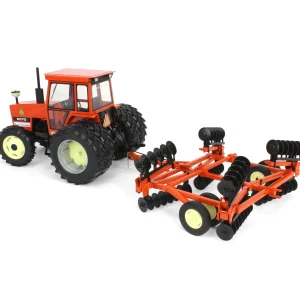 Manufacturer_SpecCast Tractors | Implements<1/16 Allis Chalmers 6070 FWA with Rear Duals & Orange Wing Disc, 2024 Iowa FFA Limited Edition