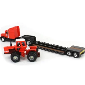 Manufacturer_ERTL Tractors | Lowboys & Flatbeds<1/64 Allis Chalmers 7580 Maroon Belly with Semi & Lowboy Trailer