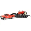 Manufacturer_ERTL Tractors<1/64 Allis Chalmers Die-cast Set w/ D19 Tractor, Ford F-350 & 5th Wheel Trailer