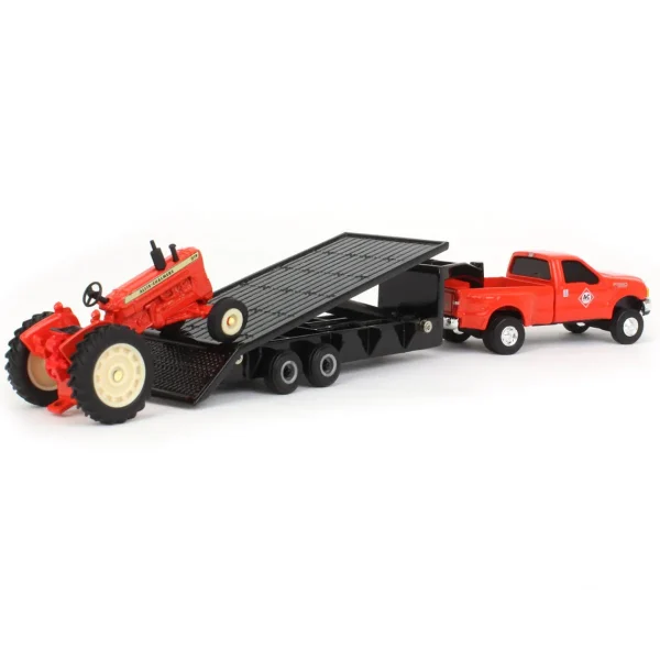 Manufacturer_ERTL Tractors<1/64 Allis Chalmers Die-cast Set w/ D19 Tractor, Ford F-350 & 5th Wheel Trailer
