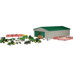 Manufacturer_ERTL Tractors<Approx. 1/64 Scale John Deere 70 Piece Value Set with Machine Shed