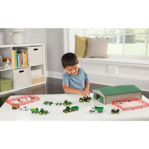 Manufacturer_ERTL Tractors<Approx. 1/64 Scale John Deere 70 Piece Value Set with Machine Shed