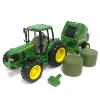 Manufacturer_ERTL Implements<1/16 Big Farm John Deere 7330 with 854 Round Baler & 2 Bales