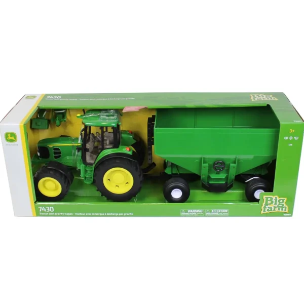 Manufacturer_ERTL Implements<1/16 Big Farm John Deere 7430 with Gravity Wagon