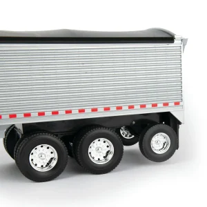 Manufacturer_ERTL Tractors<1/16 Big Roads Black Peterbilt Model 367 with Grain Trailer and Lights & Sounds