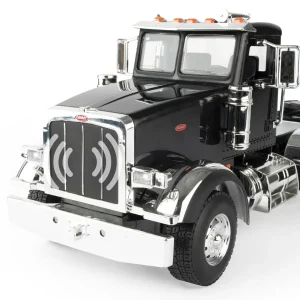 Manufacturer_ERTL Tractors<1/16 Big Roads Black Peterbilt Model 367 with Grain Trailer and Lights & Sounds