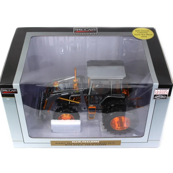 Manufacturer_SpecCast Tractors<Black & Gold Chrome Set ~ 1/16 Allis Chalmers 6070, 2024 Lafayette Farm Toy Show