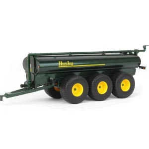 Manufacturer_DCP by First Gear Implements | Lowboys & Flatbeds<1/64 Black Husky Peterbilt 379 w/ Fontaine Renegade Lowboy & Husky Manure Spreader, DCP by First Gear