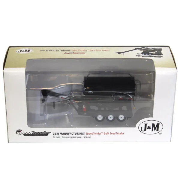 Manufacturer_SpecCast Implements<1/64 Black J&M LC390 Tri-axle Gooseneck Seed Tender