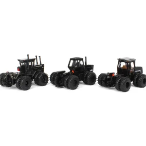Manufacturer_ERTL Tractors<Black Metallic Chase Units ~ 1/64 Allis Chalmers 4WD 50th Anniv. 3 Piece Set w/ 440, 7580 & 4W-220