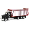 Manufacturer_SpecCast Implements<1/64 Black Peterbilt 385 w/ Red & White Meyer 8126RT Boss Forage Box