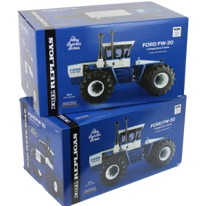 Manufacturer_ERTL Tractors<Blue & Gold Chrome Set of 2 ~ 1/16 Ford FW-30 4WD w/ Duals, Toy Tractor Times 41st Anniv, ERTL Prestige Collection