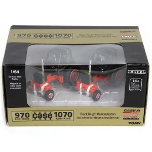Manufacturer_ERTL Tractors<1/64 Case 970 & 1070 Agri King Black Knight Tractors Set, ERTL Prestige Collection