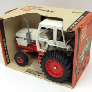 Manufacturer_ERTL Tractors<1/16 Case 2590 White & Orange w/Silver Muffler & Cab, Made in the USA