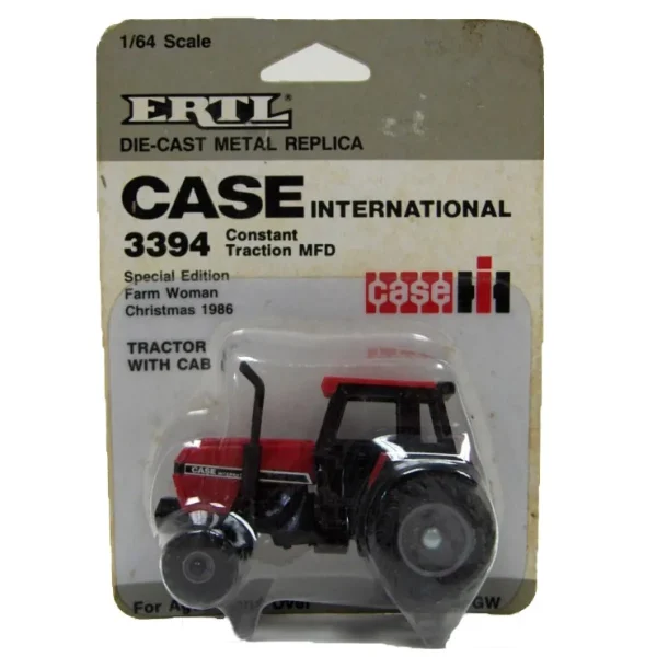 Manufacturer_ERTL Tractors<1/64 Case IH 3394 w/ FWA & Cab, Special Edition Farm Woman Christmas 1986