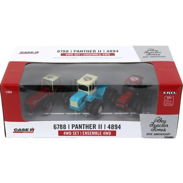 Manufacturer_ERTL Tractors<1/64 Case IH & IH 4WD Tractor Set, Toy Tractor Times 40th Anniversary