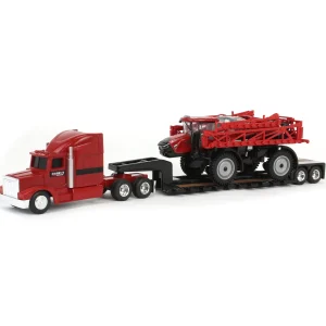 Manufacturer_ERTL Implements | Lowboys & Flatbeds<1/64 Case IH Patriot 4350 Sprayer & Semi with Lowboy Trailer