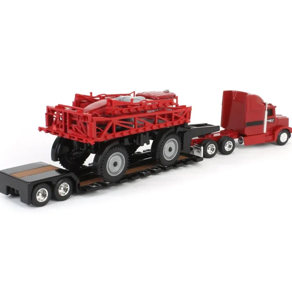 Manufacturer_ERTL Implements | Lowboys & Flatbeds<1/64 Case IH Patriot 4350 Sprayer & Semi with Lowboy Trailer
