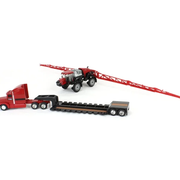 Manufacturer_ERTL Implements | Lowboys & Flatbeds<1/64 Case IH Patriot 4350 Sprayer & Semi with Lowboy Trailer