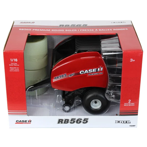 Manufacturer_ERTL Implements<1/16 Case IH RB565 Round Baler with 2 Round Bales