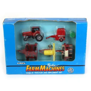 Manufacturer_ERTL Tractors | Implements<1/64 Case IH Tractor & Implement Set with 7130 Magnum, 8465 Baler, Bale, Wing Disk, Sprayer & Planter