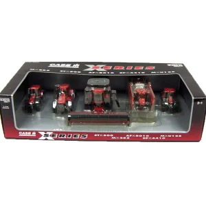 Manufacturer_ERTL Tractors | Combines & Harvesters<1/64 Case IH X Series 5 Piece Set with Combine, Sprayer & Tractors