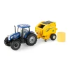 Manufacturer_ERTL Tractors | Implements<Chase Unit ~ 1/64 New Holland T6.180 w/ Roll-Belt 560 Round Baler & 6 Bales, 50 Years Round Baling, 2024 Farm Show