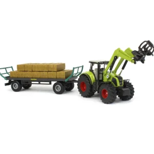 Manufacturer_SIKU Implements<1/50 Claas MFD Tractor with Loader, Hay Wagon & Bales