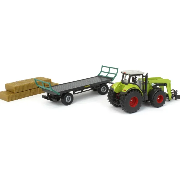 Manufacturer_SIKU Implements<1/50 Claas MFD Tractor with Loader, Hay Wagon & Bales