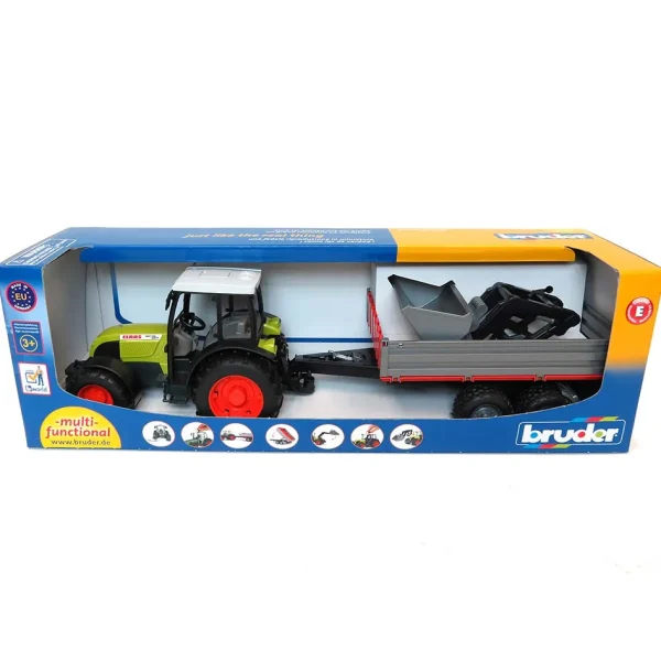 Manufacturer_Bruder Toys Implements<1/16 Claas Nectis 267 F with Frontloader and Trailer