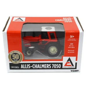 Manufacturer_ERTL Tractors<1/64 Collector Edition Allis Chalmers 7050 Maroon Belly 50th Anniversary Tractor by ERTL