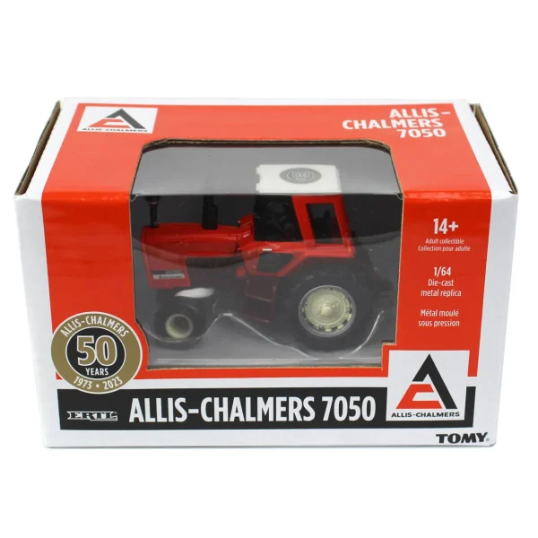 Manufacturer_ERTL Tractors<1/64 Collector Edition Allis Chalmers 7050 Maroon Belly 50th Anniversary Tractor by ERTL