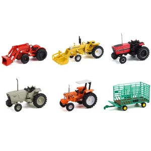 Manufacturer_Greenlight Collectibles Tractors<1/64 Down on the Farm series 6, Six Vehicle SEALED Set, Greenlight Collectibles