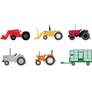 Manufacturer_Greenlight Collectibles Tractors<1/64 Down on the Farm series 6, Six Vehicle SEALED Set, Greenlight Collectibles