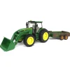 Manufacturer_ERTL Tractors | Implements<1/16 ERTL Big Farm John Deere 6210R with Loader & "Dirty" 780 Hydra Push Spreader