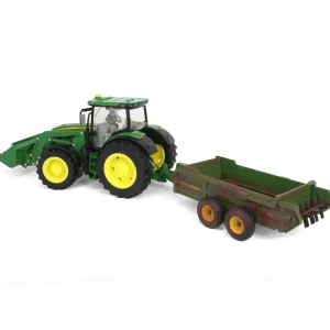 Manufacturer_ERTL Tractors | Implements<1/16 ERTL Big Farm John Deere 6210R with Loader & "Dirty" 780 Hydra Push Spreader