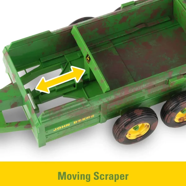 Manufacturer_ERTL Tractors | Implements<1/16 ERTL Big Farm John Deere 6210R with Loader & "Dirty" 780 Hydra Push Spreader