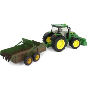 Manufacturer_ERTL Tractors | Implements<1/16 ERTL Big Farm John Deere 6210R with Loader & "Dirty" 780 Hydra Push Spreader