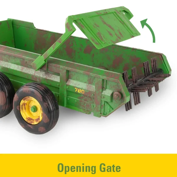 Manufacturer_ERTL Tractors | Implements<1/16 ERTL Big Farm John Deere 6210R with Loader & "Dirty" 780 Hydra Push Spreader