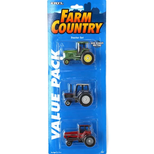 Manufacturer_ERTL Tractors<1/64 ERTL Value Pack with John Deere 7800, Ford 8340 & Case International 7150
