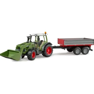Manufacturer_Bruder Toys Tractors<1/16 Fendt 211 Vario Tractor with Front Loader & Tipping Trailer by Bruder