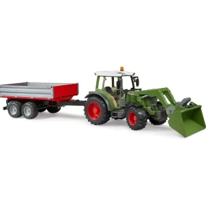 Manufacturer_Bruder Toys Tractors<1/16 Fendt 211 Vario Tractor with Front Loader & Tipping Trailer by Bruder
