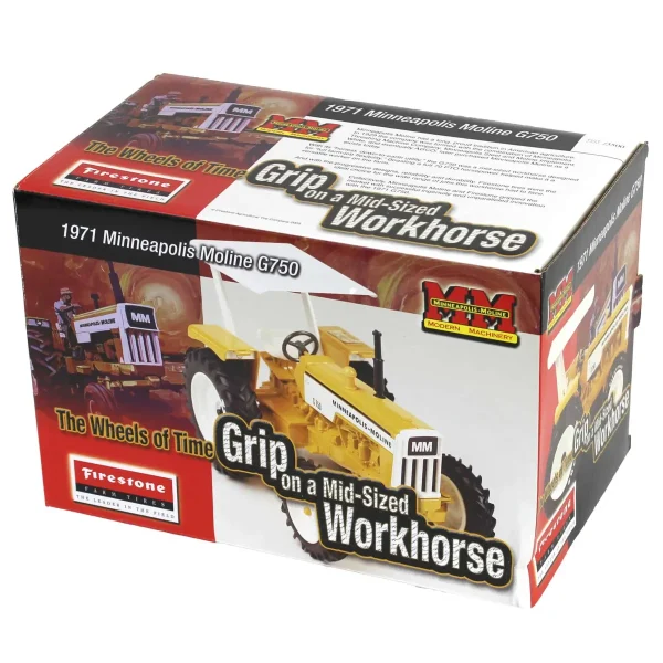 Manufacturer_ERTL Tractors<1/16 #8 Firestone Minneapolis Moline G750 with ROPS & ''White Letter'' Firestone Tires