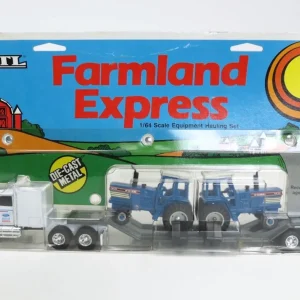Manufacturer_ERTL Tractors | Lowboys & Flatbeds<1/64 Ford Semi with 2 Ford TW-35 Tractors