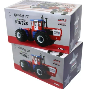 Manufacturer_ERTL Tractors<Gold & Silver Chrome Set ~ 1/16 Steiger PTA-325 "Stars N Stripes" 4WD Tractor with Duals, ERTL Prestige