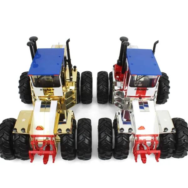 Manufacturer_ERTL Tractors<Gold & Silver Chrome Set ~ 1/16 Steiger PTA-325 "Stars N Stripes" 4WD Tractor with Duals, ERTL Prestige