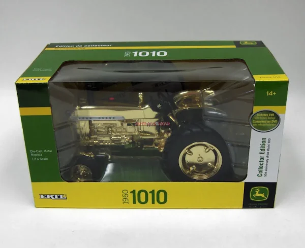 Manufacturer_ERTL Tractors<Gold Chase Unit ~ 1/16 John Deere 1010 Row Crop Utility with Bonus DVD, 50th Anniversary Edition