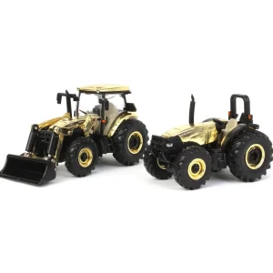 Manufacturer_ERTL Tractors<Gold Chrome Chase Unit ~ 1/64 Case IH Farmall 115A & Farmall 105A Set, 2023 Farm Show
