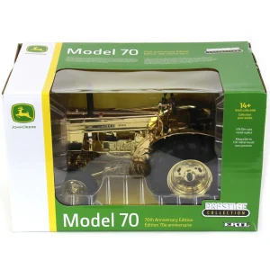 Manufacturer_ERTL Tractors<Gold Chrome Chase Unit ~ 1/16 John Deere 70 Wide Front, 70th Anniversary, Collector Edition